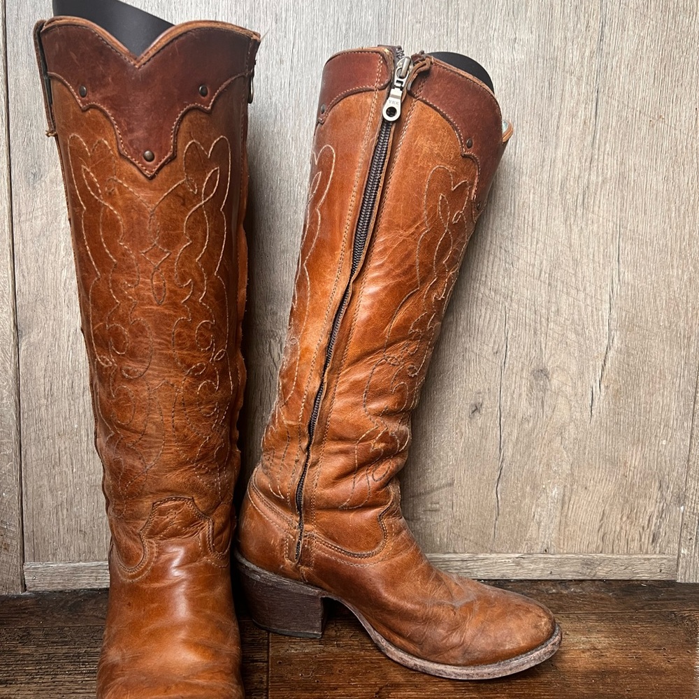 Corral Brown Leather Cowboy Boots